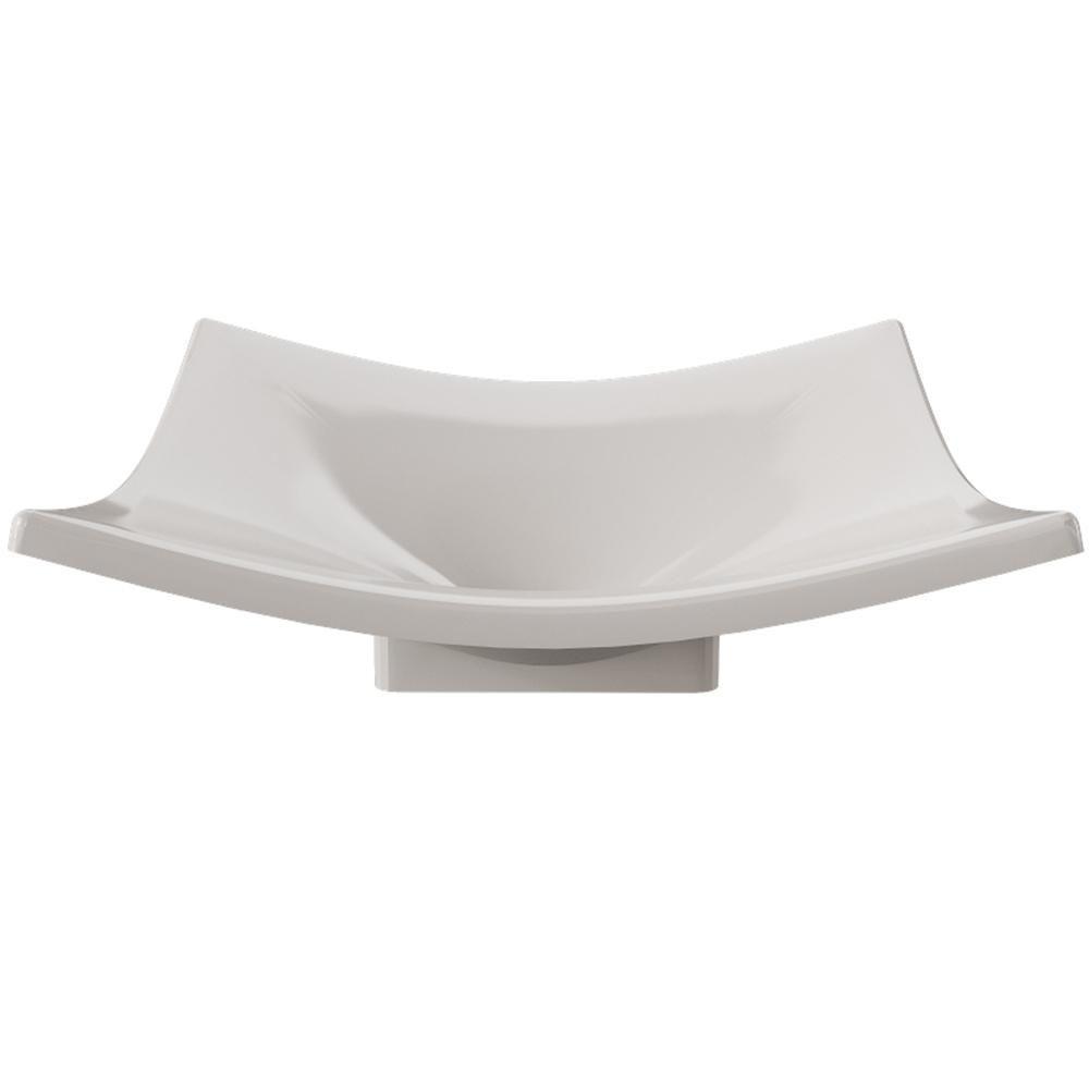 Kit 02 Cubas De Apoio Banheiro Lavabo C01 Folha F44 Bege - 2