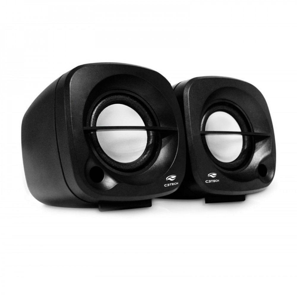 Caixa De Som C3tech 2.0 3w Rms Sp-303bk Preto - 1