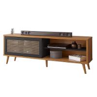 Bancada Nt1175 C/ Porta Com Tela Notável Freijo Com Preto - 7