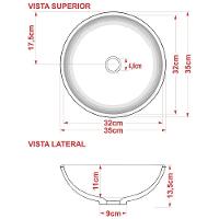 Cuba De Apoio Redonda C01 Para Banheiro R35W Vermelho - 2