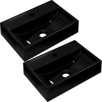 Kit 02 Cubas De Apoio Banheiro Lavabo C01 Q450 Preto - 1