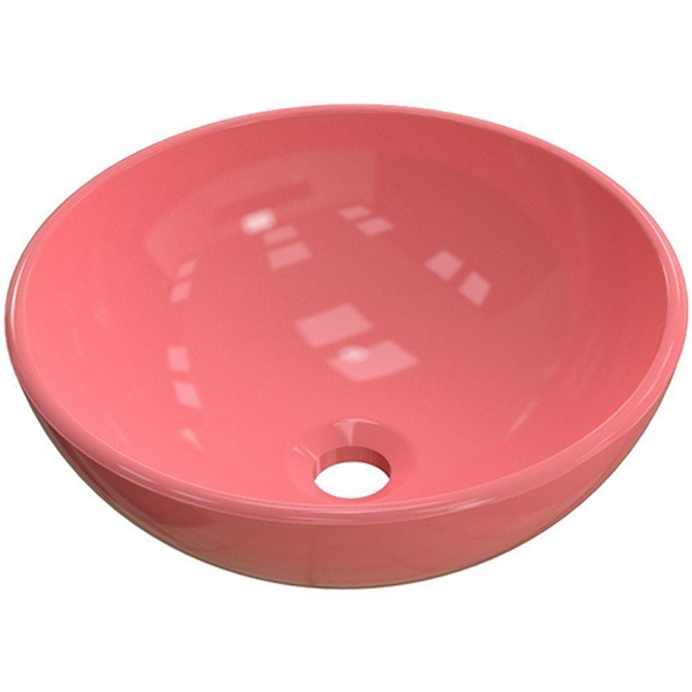 Cuba De Apoio Redonda C01 Para Banheiro R35W Rosa - 1