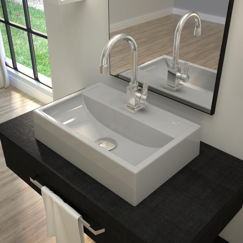 Kit 02 Cubas De Apoio Banheiro Lavabo C01 Q450 Cinza - 5