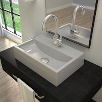 Kit 02 Cubas De Apoio Banheiro Lavabo C01 Q450 Cinza - 9