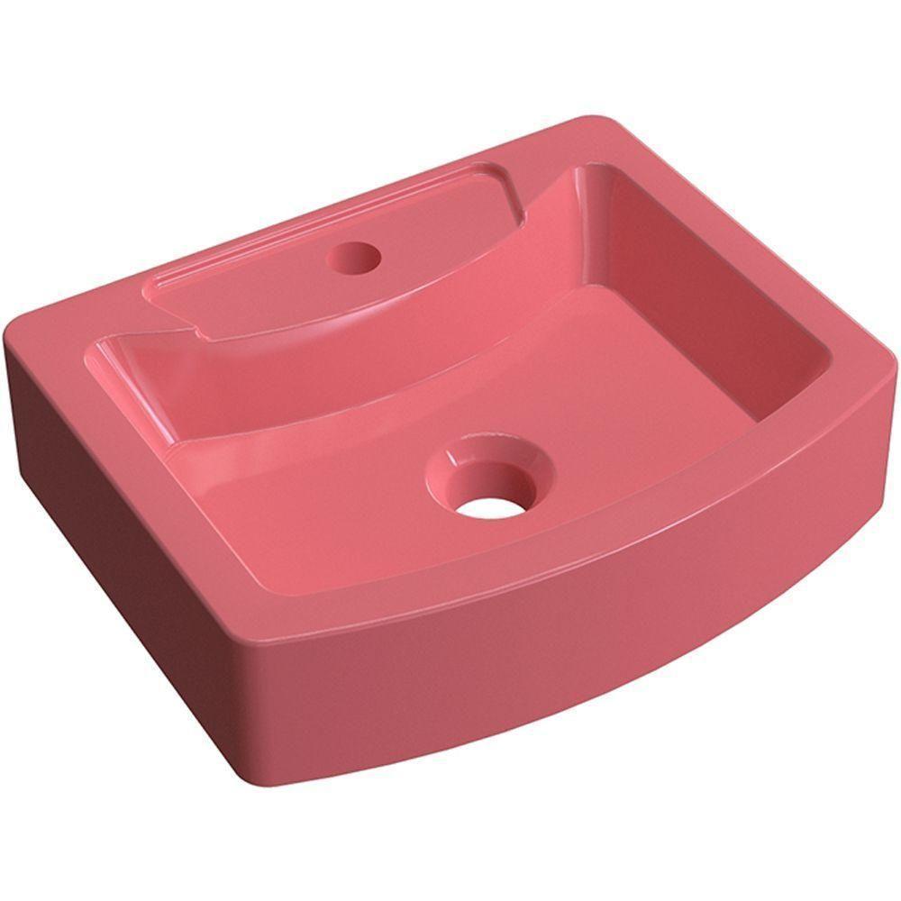 Cuba De Apoio Retangular C01 Para Banheiro Rt41 Aria Rosa - 1