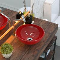 Cuba De Apoio Redonda C01 Para Banheiro R30W Vermelho - 3