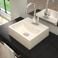 Cuba De Apoio Quadrada C01 Para Banheiro Q32W Bege - 3