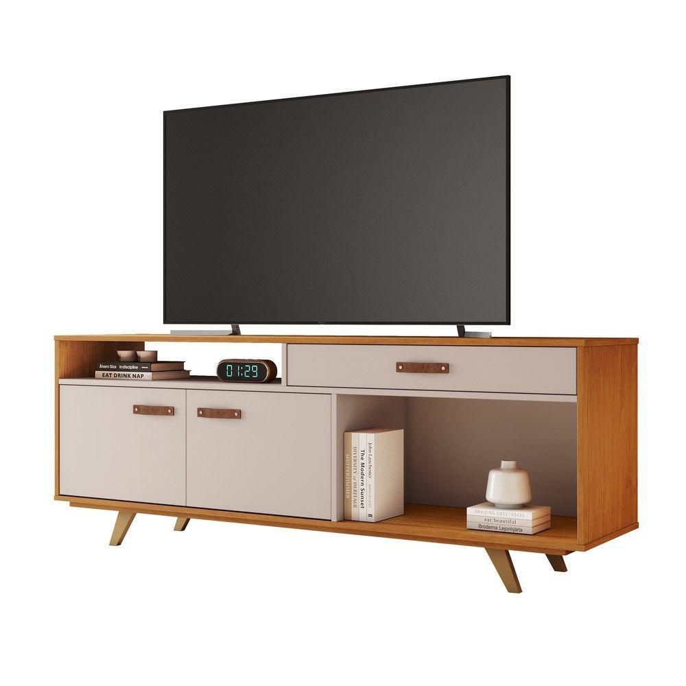 Rack Para Tv Até 65 Polegadas Impar Jcm Movelaria Cinamomo/Off White - 1