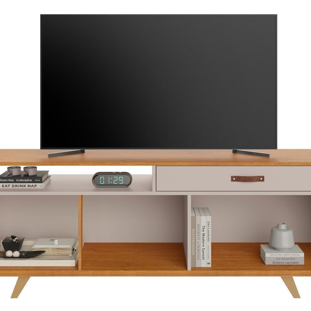 Rack Para Tv Até 65 Polegadas Impar Jcm Movelaria Cinamomo/Off White - 3