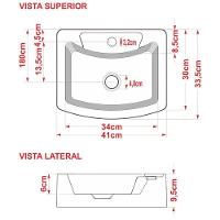 Cuba De Apoio Retangular C01 Para Banheiro Rt41 Aria Cinza - Lyam Decor - 2