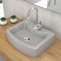 Cuba De Apoio Retangular C01 Para Banheiro Rt41 Aria Cinza - Lyam Decor - 3