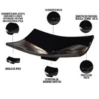 Kit 02 Cubas De Apoio Banheiro Lavabo C01 Folha F44 Preto