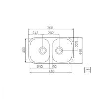 Cuba de Embutir Tramontina Isis Prime Aço Inox Alto Brilho - 3