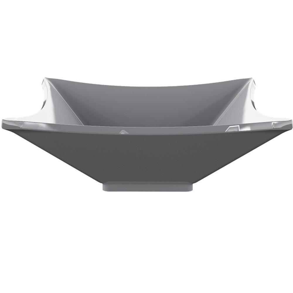 Kit 02 Cubas De Apoio Lux Banheiro Lavabo C01 L30 Cinza - 2