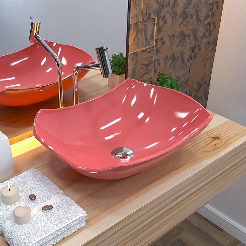 Cuba De Apoio Abaulada C01 Para Banheiro Lux L42 Rosa - 3