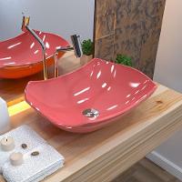 Cuba De Apoio Abaulada C01 Para Banheiro Lux L42 Rosa - 3