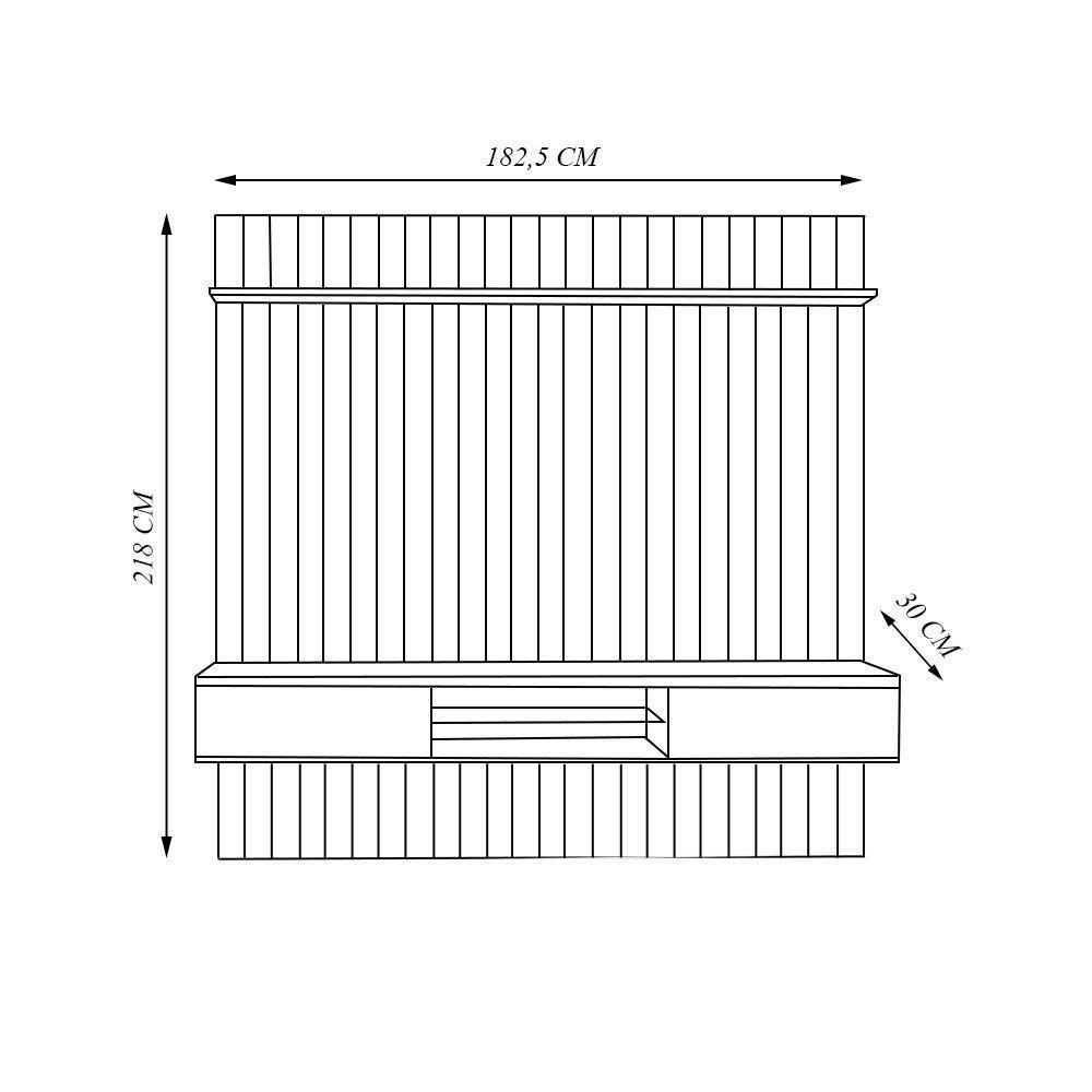 Painel Suspenso Ripado 1.8 Voi Mdp/mdf Cinamomo Mel G26 - Gran Belo - 4