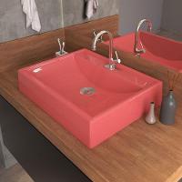 Cuba De Apoio Retangular C01 Para Banheiro Rt49 Rosa - 3