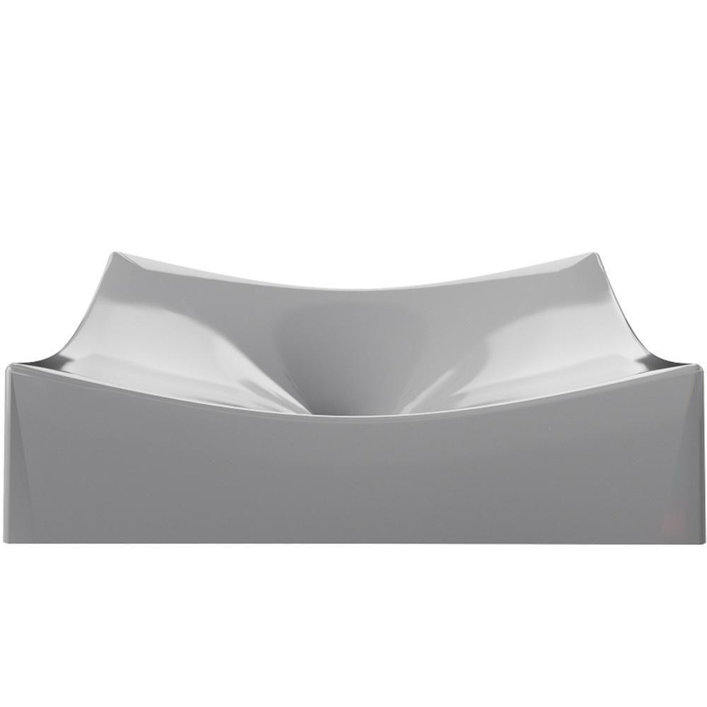 Kit 02 Cubas De Apoio Banheiro Lavabo C01 Ml44W Cinza - 2