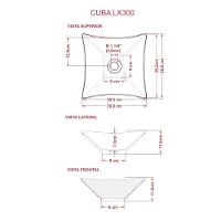 Kit 02 Cubas De Apoio Lux Banheiro Lavabo C01 L30 Bege - 3