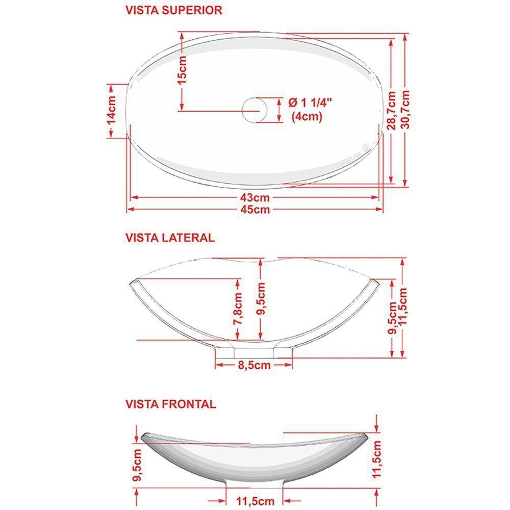 Cuba De Apoio Canoa C01 Para Banheiro Lux L45 Branco - 2