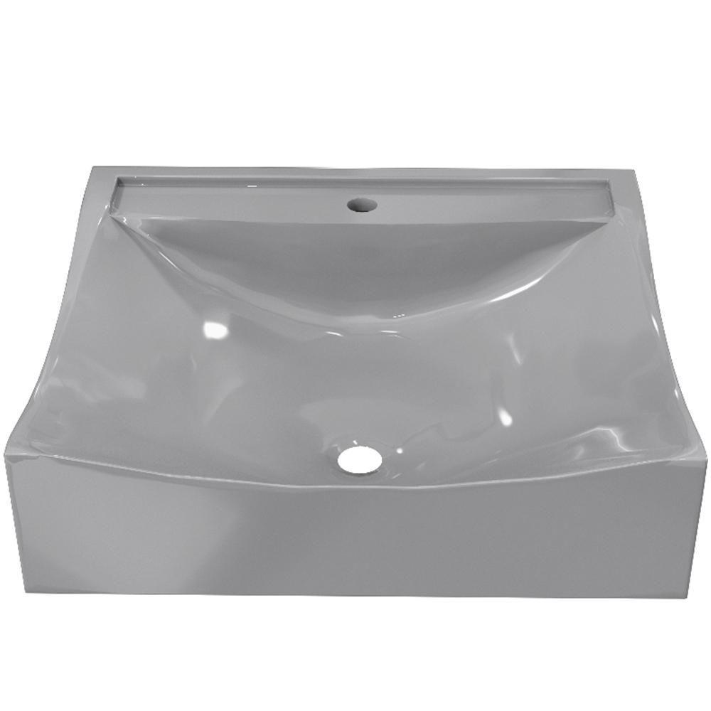 Kit 02 Cubas De Apoio Banheiro Lavabo C01 Q440 Cinza - 2