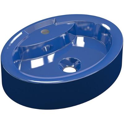 Cuba De Apoio Oval C01 Para Banheiro Onix O43 Azul Escuro