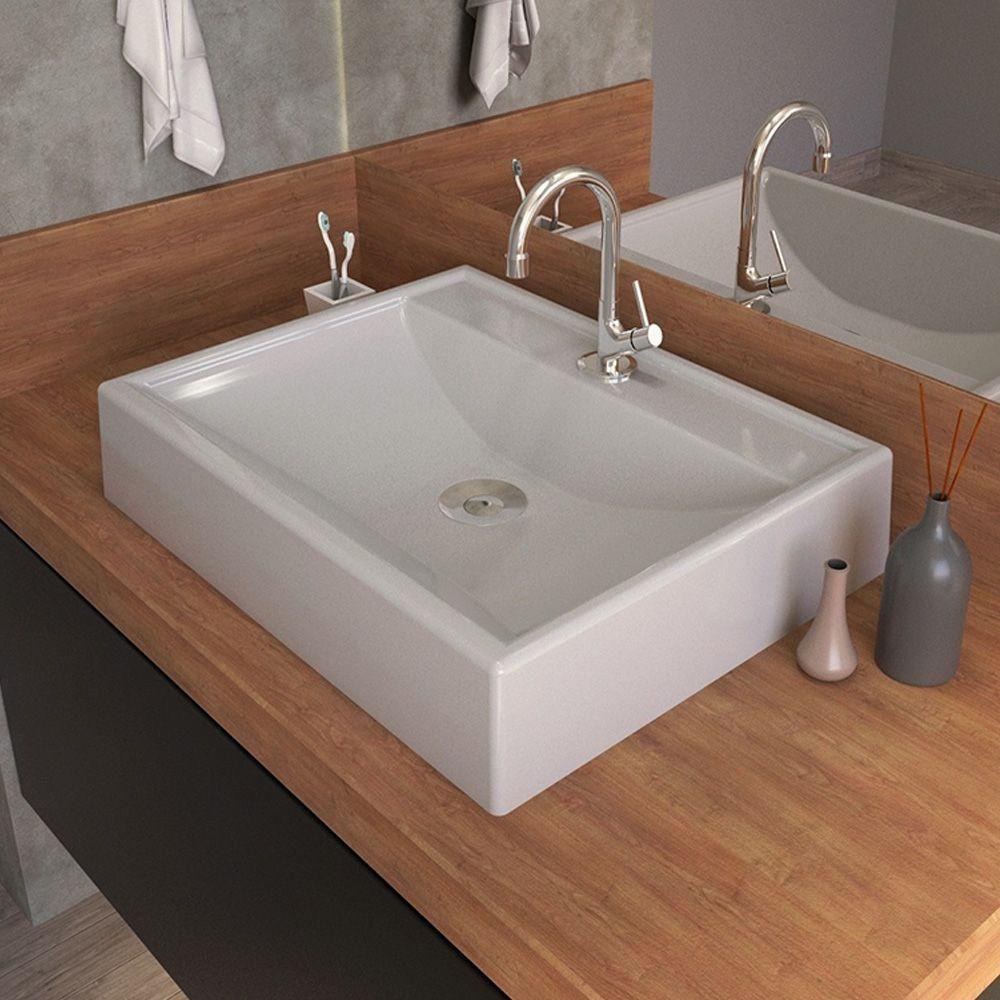 Cuba De Apoio Retangular C01 Para Banheiro Rt49 Cinza - 3