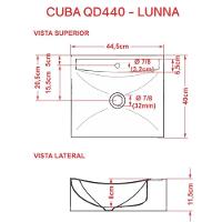 Kit 02 Cubas De Apoio Quadrada Banheiro Lavabo C01 Q440 Bege - 5
