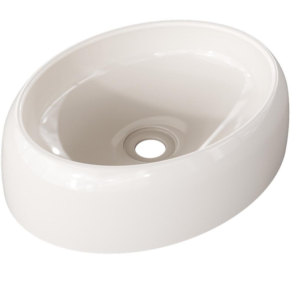 Cuba De Apoio Oval Para Banheiro Lavabo C01 Capri O39 Bege - 1