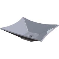 Cuba De Apoio Retangular C01 Para Banheiro Lux L38 Cinza - 1