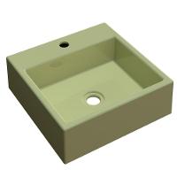 Cuba De Apoio Para Banheiro Quadrada 35X35Cm Verde Acqua - 1