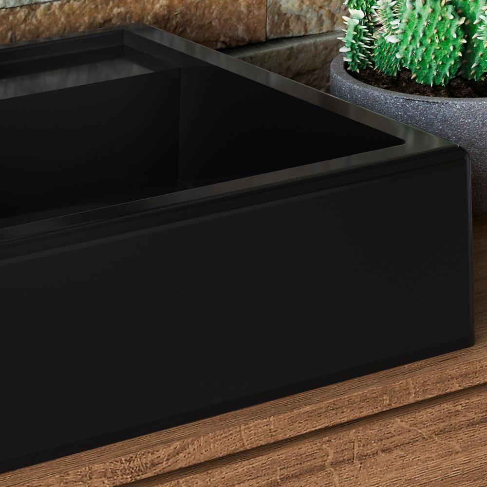 Cuba De Apoio Para Banheiro Em Marmore Sintetico 94101 Preto Pp Preto - 7