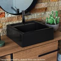 Cuba De Apoio Para Banheiro Em Marmore Sintetico 94101 Preto Pp Preto