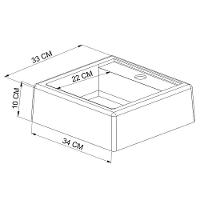 Cuba De Apoio Para Banheiro Em Marmore Sintetico 94101 Preto Pp Preto - 7