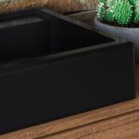 Cuba De Apoio Para Banheiro Em Marmore Sintetico 94101 Preto Pp Preto - 13