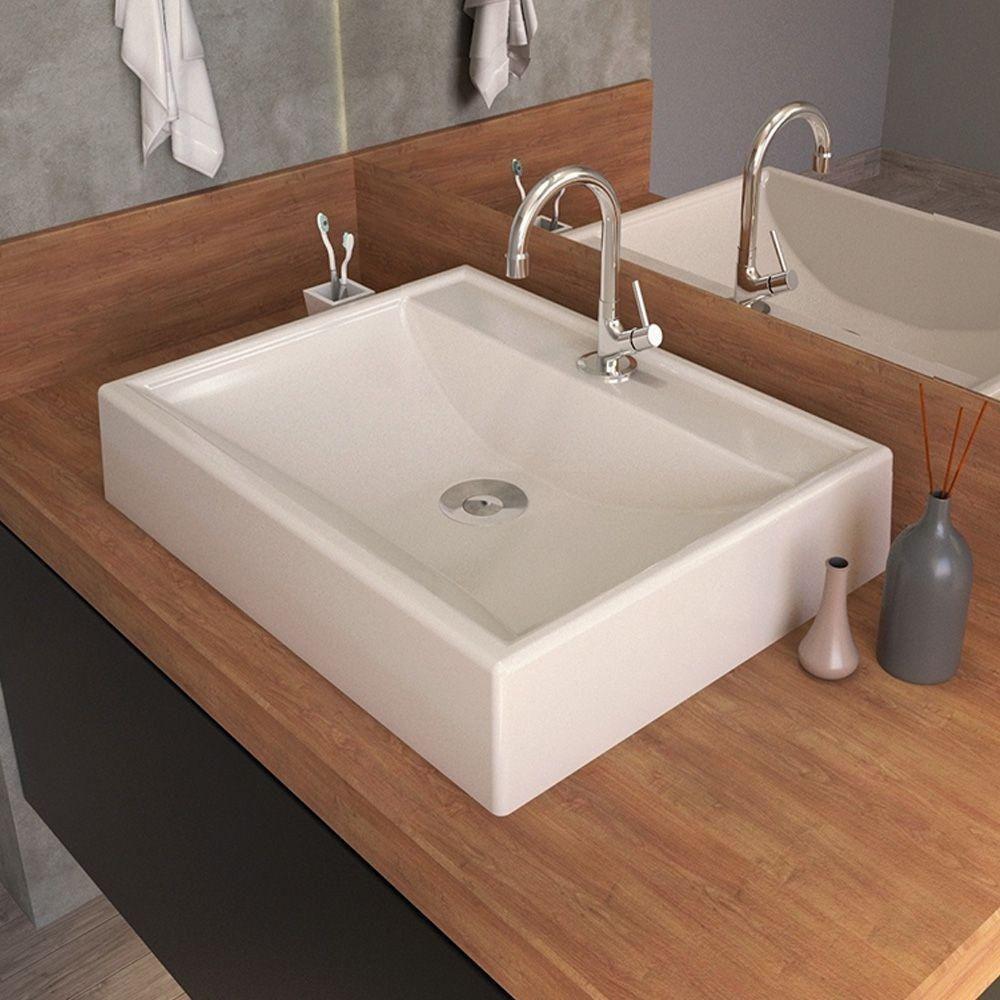 Cuba De Apoio Retangular C01 Para Banheiro Rt49 Bege - 3