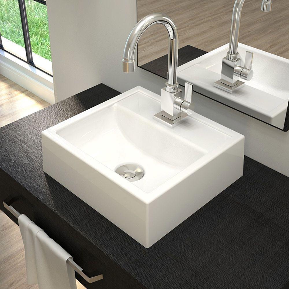 Cuba De Apoio Quadrada C01 Para Banheiro Q32W Branco - 3