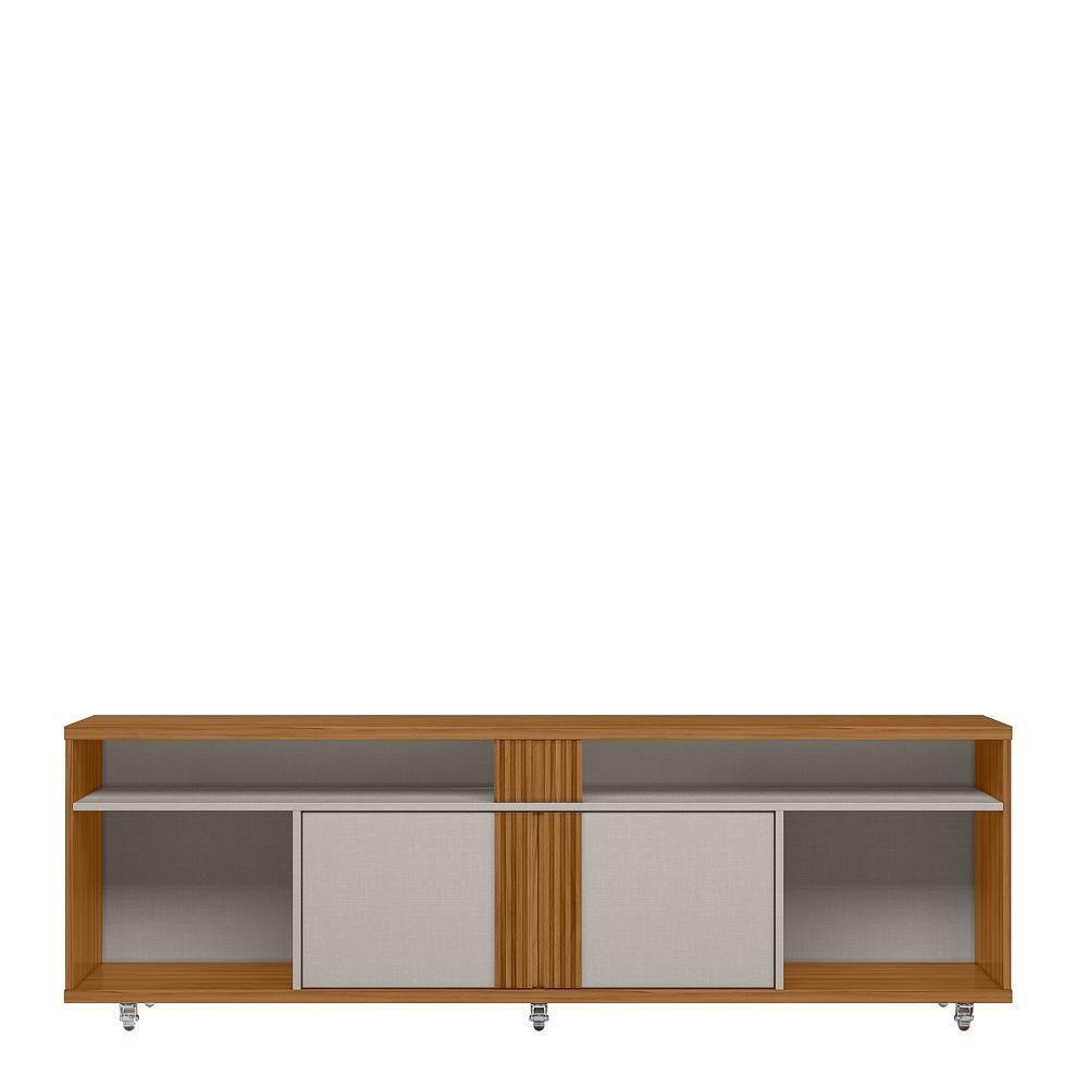 Rack Para Sala Tv Até 70" Nt1290 Freijó Trend Com Off White Tx Notável Móveis - 4