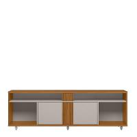 Rack Para Sala Tv Até 70" Nt1290 Freijó Trend Com Off White Tx Notável Móveis