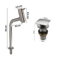 Kit Cuba Tulipa Sobrepor Com Torneira Dl08 E Valvula Click Preto - 4