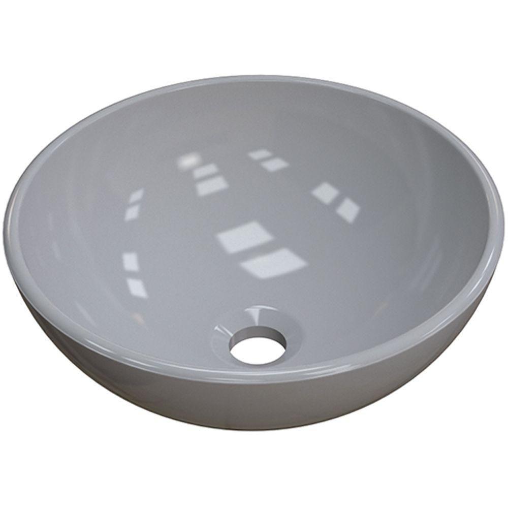 Cuba De Apoio Redonda C01 Para Banheiro R30W Cinza - 1