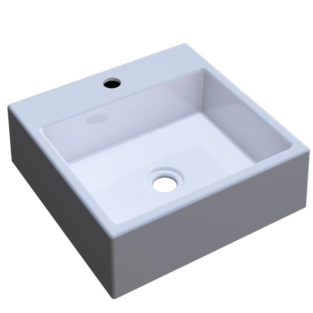 Cuba De Apoio Banheiro Quadrada Q355 35X35Cm C01 Branco - 1