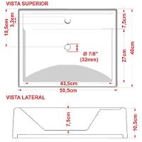 Cuba De Apoio Retangular C01 Para Banheiro Rt49 Azul Escuro - 2