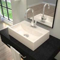 Cuba De Apoio Retangular Para Banheiro Lavabo C01 Q450 Bege - 21