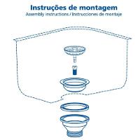 Válvula Americana Para Pias, Cubas 3 1/2 em Aço Inox