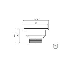 Válvula Americana Para Pias, Cubas 3 1/2 em Aço Inox - 5