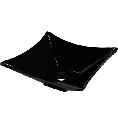 Cuba De Apoio Quadrada Lux Banheiro Lavabo C01 L30 Preto