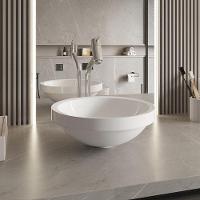 Cuba Redonda Branca Com Torneira E Valvula Cromada - 1