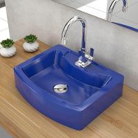 Cuba De Apoio Retangular C01 Banheiro Rt41 Aria Azul Escuro - 5